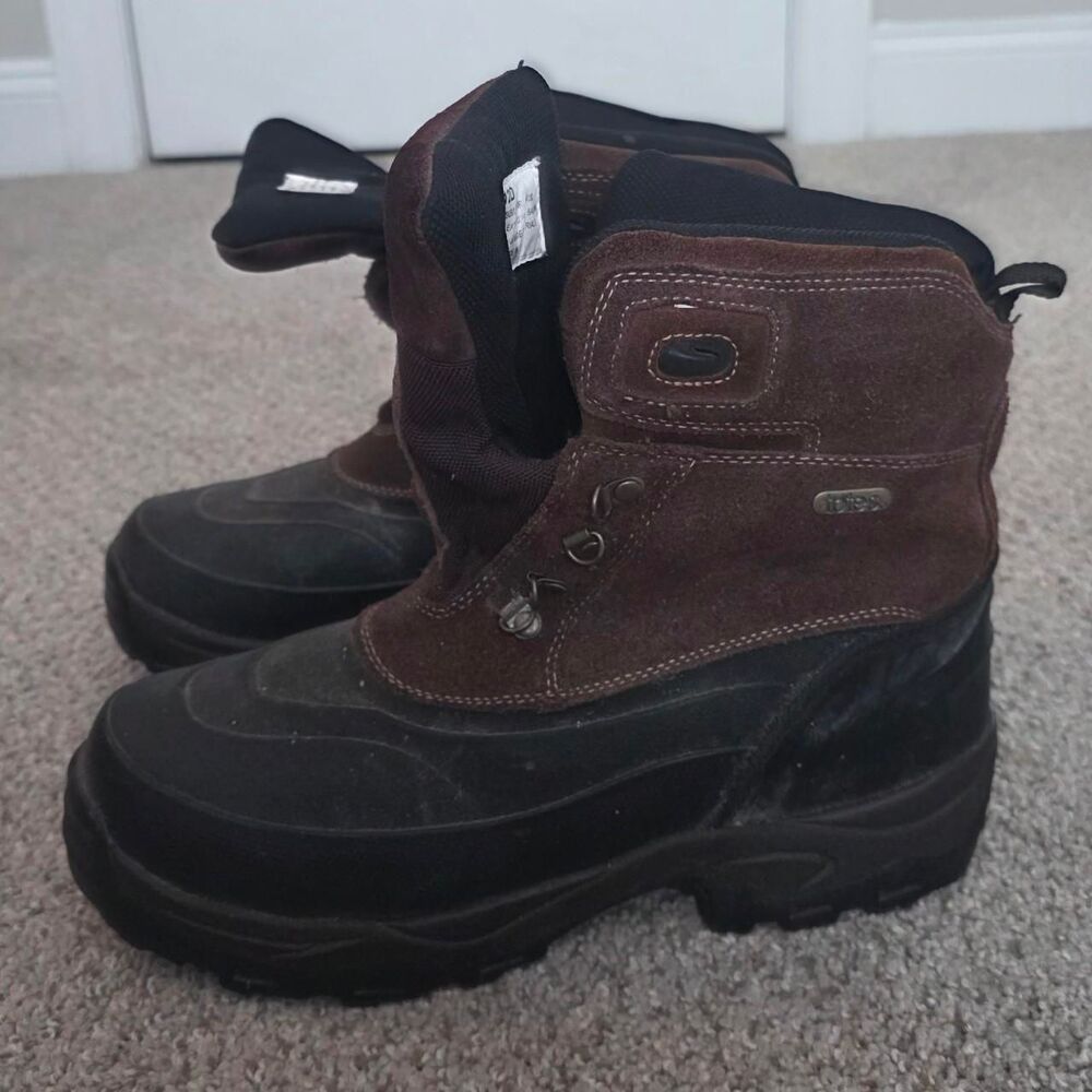 Totes Brown Suede Duck Snow Boots Chunky Winter Gorpcore Y2K